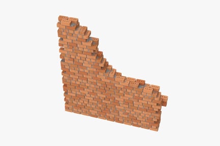 Preview: Distressed Red Brick Wall Corner