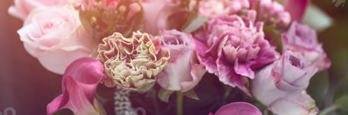 Preview: Bouquet from roses and cala lilies