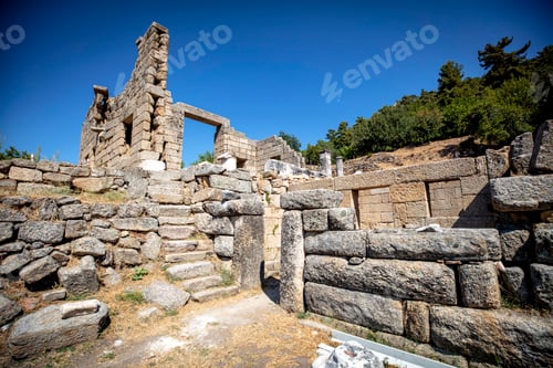 Preview: Labranda archaeological site, the Temple of Zeus Labraundeus, Mugla Province, Turkey.