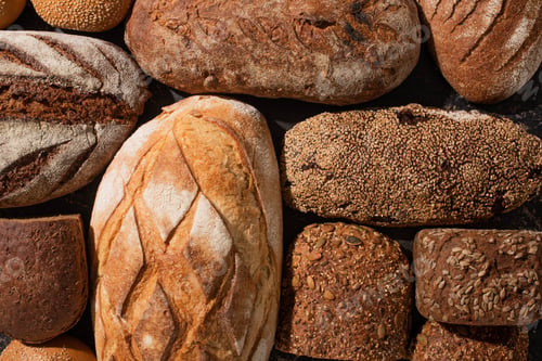 Preview: Top View of Fresh Baked Bread Loaves