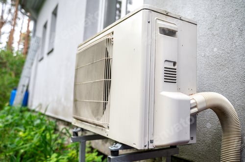 Preview: Heat pump outside of residential house