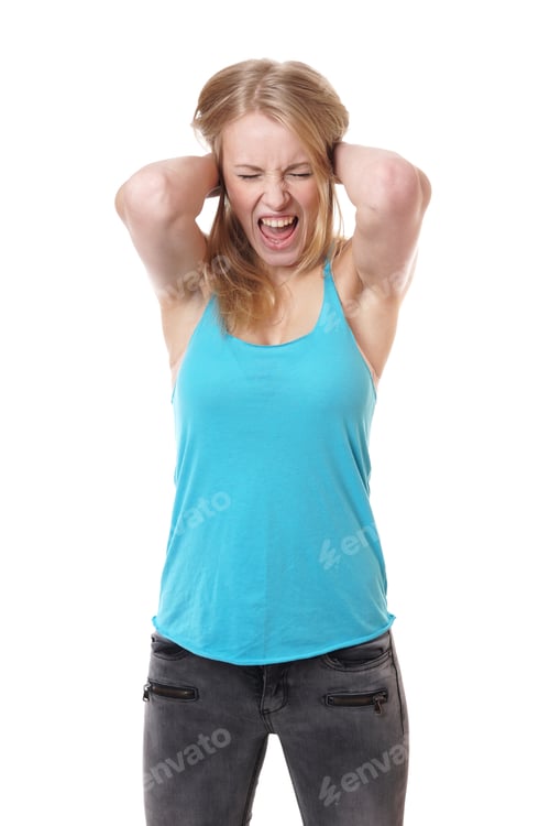 Preview: screaming woman in despair