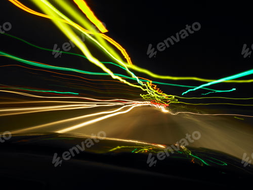 Preview: Car light's effects in the night
