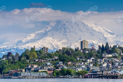 Preview: Mount Rainers Seems To Be Right On Top Of A Neighborhood In Tacoma, Washington.