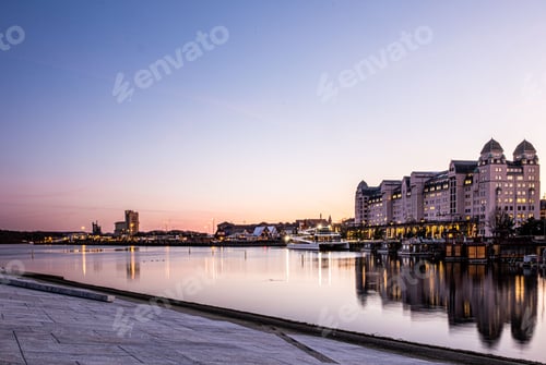 Preview: The Town Hall In Oslo, Norway At Sunset