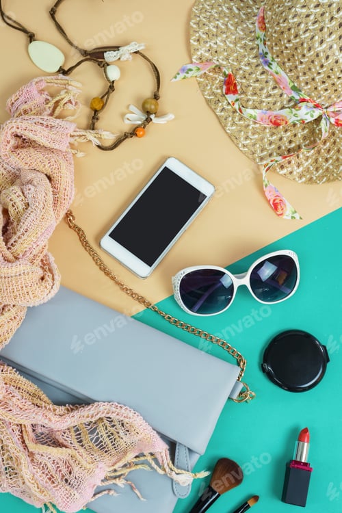 Preview: Fashion woman essentials, cosmetics, makeup accessories