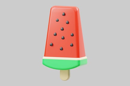 Preview: Cartoon watermelon ice pop