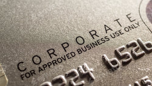 Preview: Closeup shot of a gray business credit card