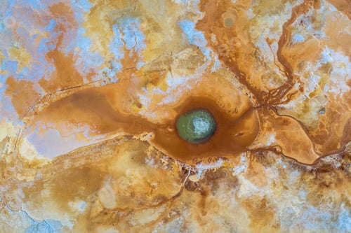 Preview: aerial view of aiken spring in qinghai