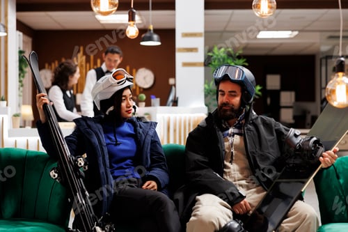 Preview: Couple await winter activities at resort