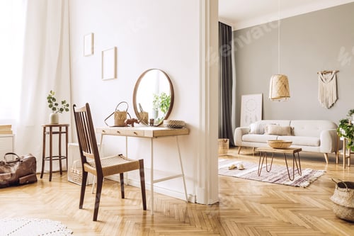 Preview: Modern concept in design home interior of open space