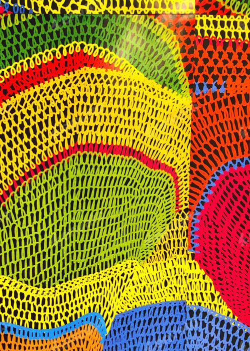 Preview: Bright colorful fabric texture pattern background