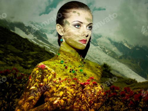 Preview: Fashion art portrait of beautiful women