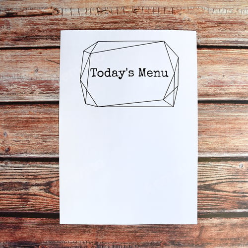 Preview: today's menu sign