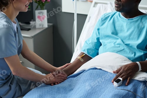 Preview: Nurse caring about sick patient