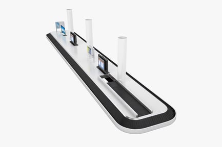 Preview: Airport Baggage Claim Belt Conveyor with Displays