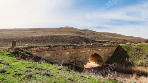 Preview: Old stone bridge over the dried river