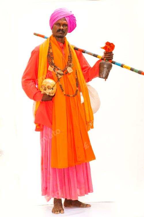 Preview: Indigenous Aghori Sadhu, They lived at the cremation place, India.