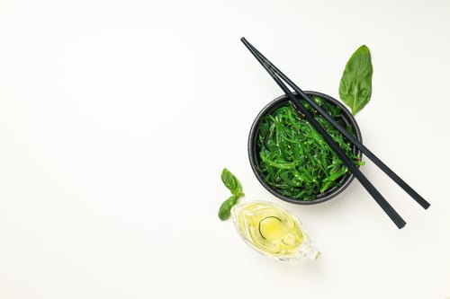 Preview: Concept of Japanese cuisine, Chuka salad, space for text