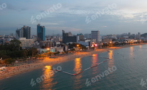 Preview: Sea, beach in Thailand skyline in summer season, for travel background. Nature landscape background