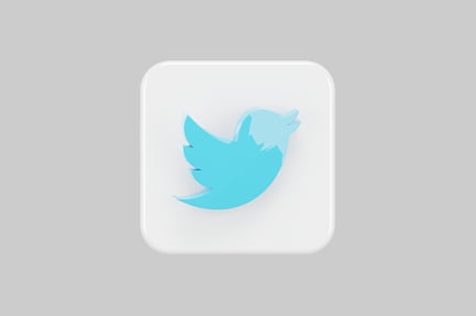 Preview: Bird tech icon glossy light