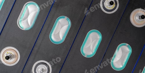 Preview: Electric vehicle lithium NMC battery. Electric car battery. Lithium-ion cell pack. Lithium NMC