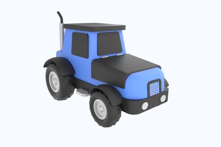 Preview: Modern Tractor 3D Illustration