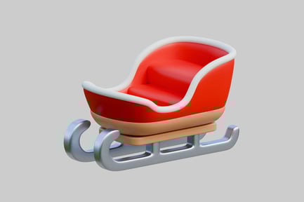 Preview: Festive red holiday sleigh