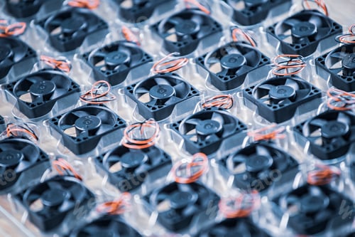 Preview: Close-up small plastic computer coolers