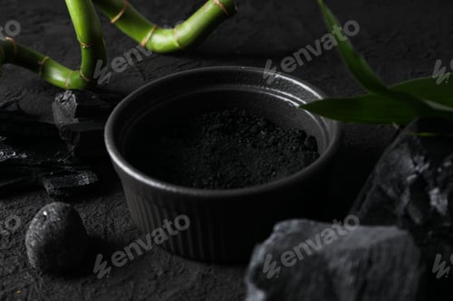 Preview: Concept of face and skin care - bamboo and charcoal