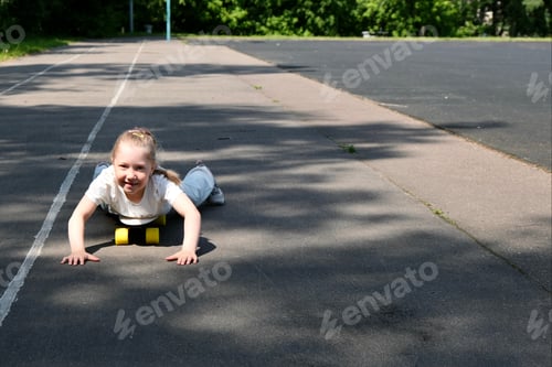 Preview: A child rides a skateboard