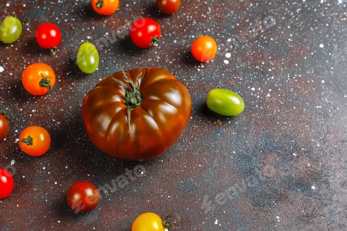 Preview: Fresh organic various tomatoes.