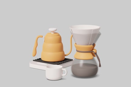 Preview: Coffee maker and accessories.