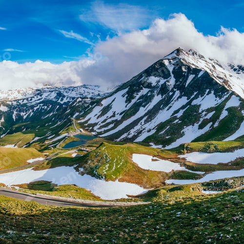Preview: andscape almost snow-capped mountain