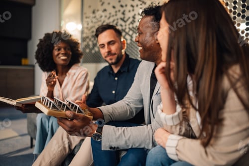 Preview: Interracial ecology experts collaborating on sustainable project.