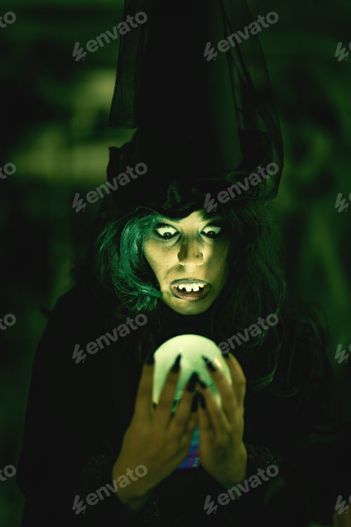 Preview: Magic Ball In Witch's Hands