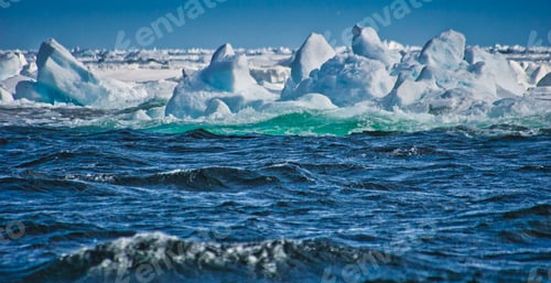 Preview: Sea Ice, Edge of Pack Ice 80º N, Arctic, Svalbard, Norway