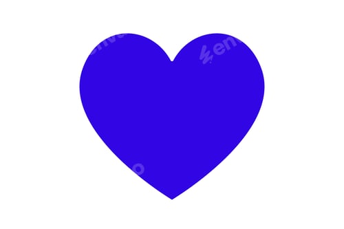 Preview: Blue heart icon flat design