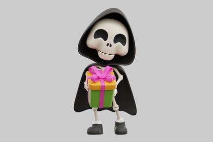 Preview: Cartoon grim reaper gift