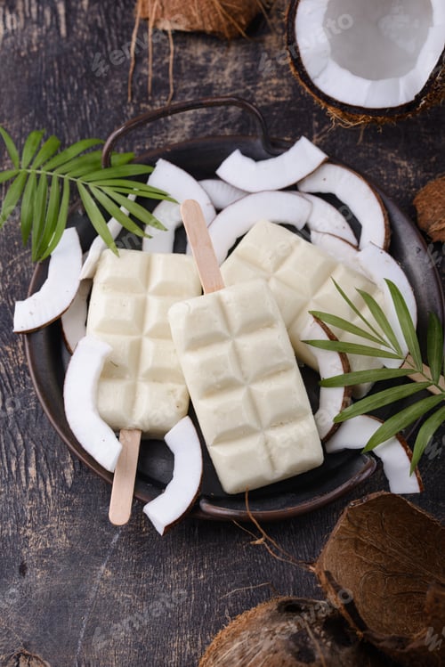 Preview: Healthy coconut ice cream popsicles