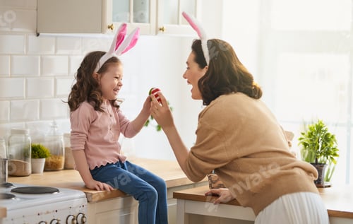 Preview: family preparing for Easter