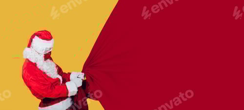 Preview: modern santa claus with red face mask