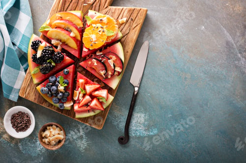 Preview: Watermelon pizza with fruits