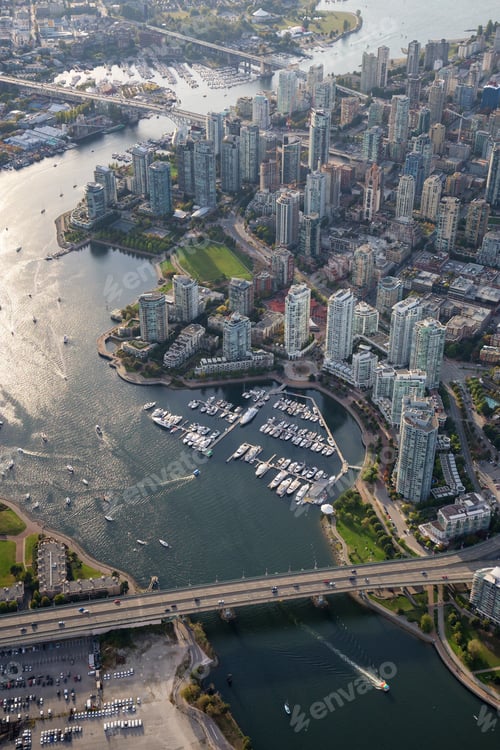 Preview: Aerial View of Downtown Vancouver, British Columbia, Canada. Modern City