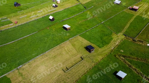 Preview: Aerial View Rural Landscape in Bucovina, Romania