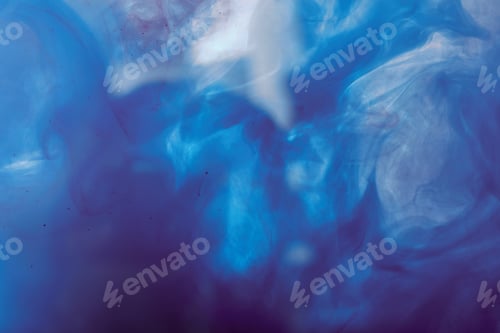 Preview: abstract background with purple and blue mixing swirls of paint