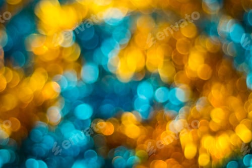 Preview: Christmas background. Festive abstract with bokeh defocused lights