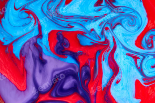 Preview: Abstract Paint Color Background. Exoplanet Cosmic Sea Pattern, Paint Stains. Marbleized Effect