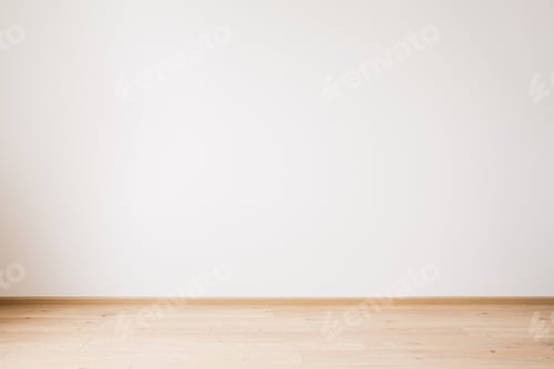 Preview: grey empty wall and wooden beige floor