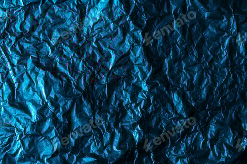 Preview: Textured Background of Wrinkled Dark Blue Foil